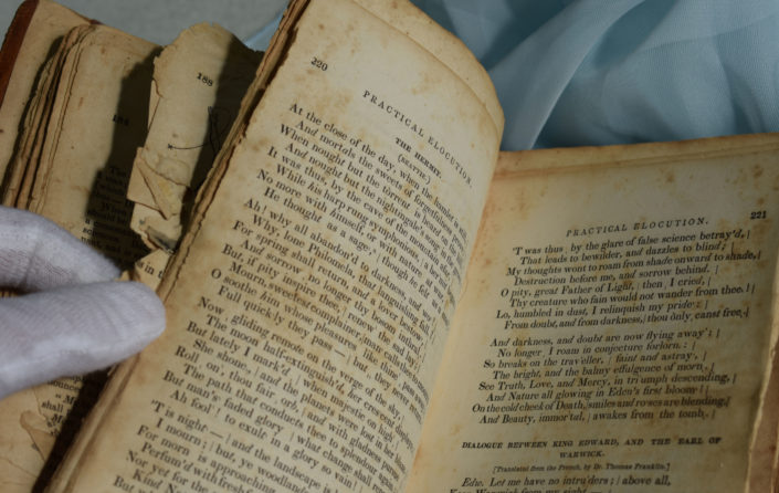 damaged historical book historical book water damage document preservation