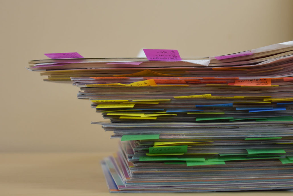 stack of pamphlets