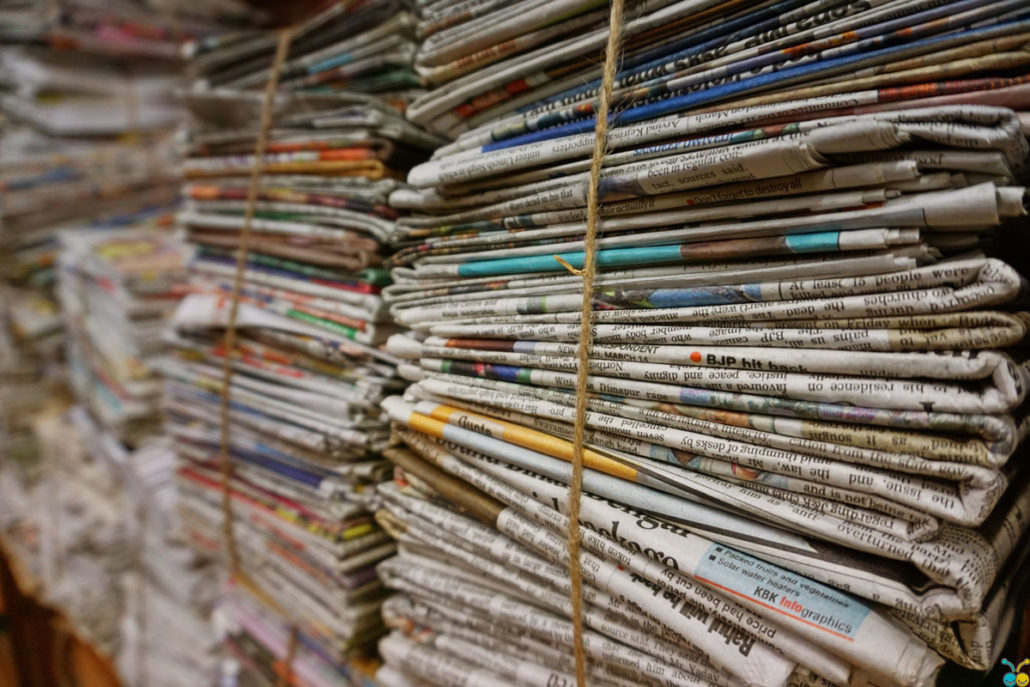 stack of newspaper for preservation