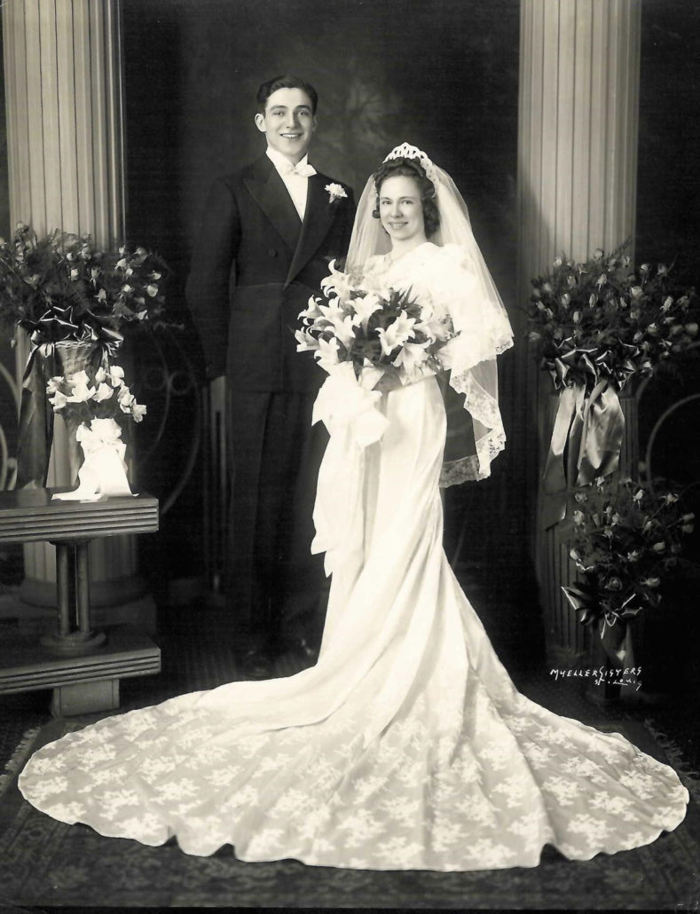 Anthony Colombo and Helen Negro on their wedding day on January 7, 1940. Image provided by Kelli Miriani, and used with permission.