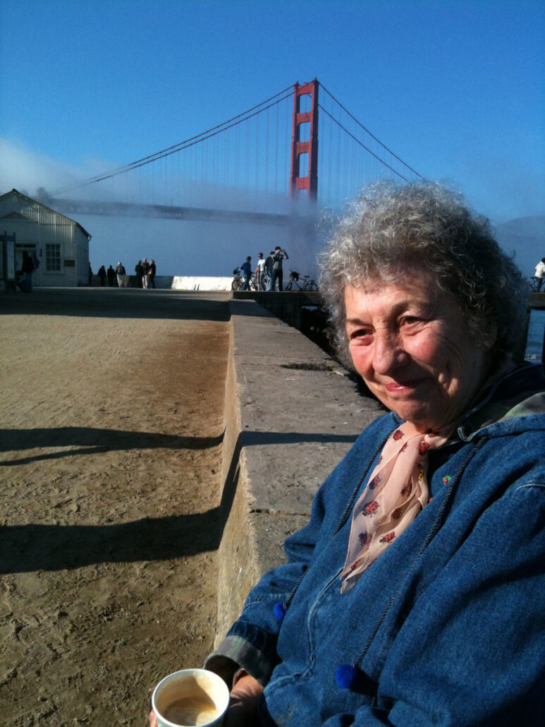 Betty at Golden Gate bridge