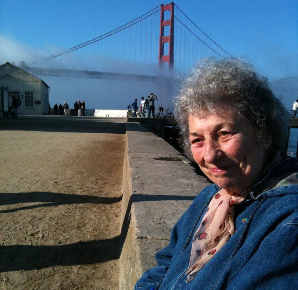 Betty at Golden Gate Bridge
