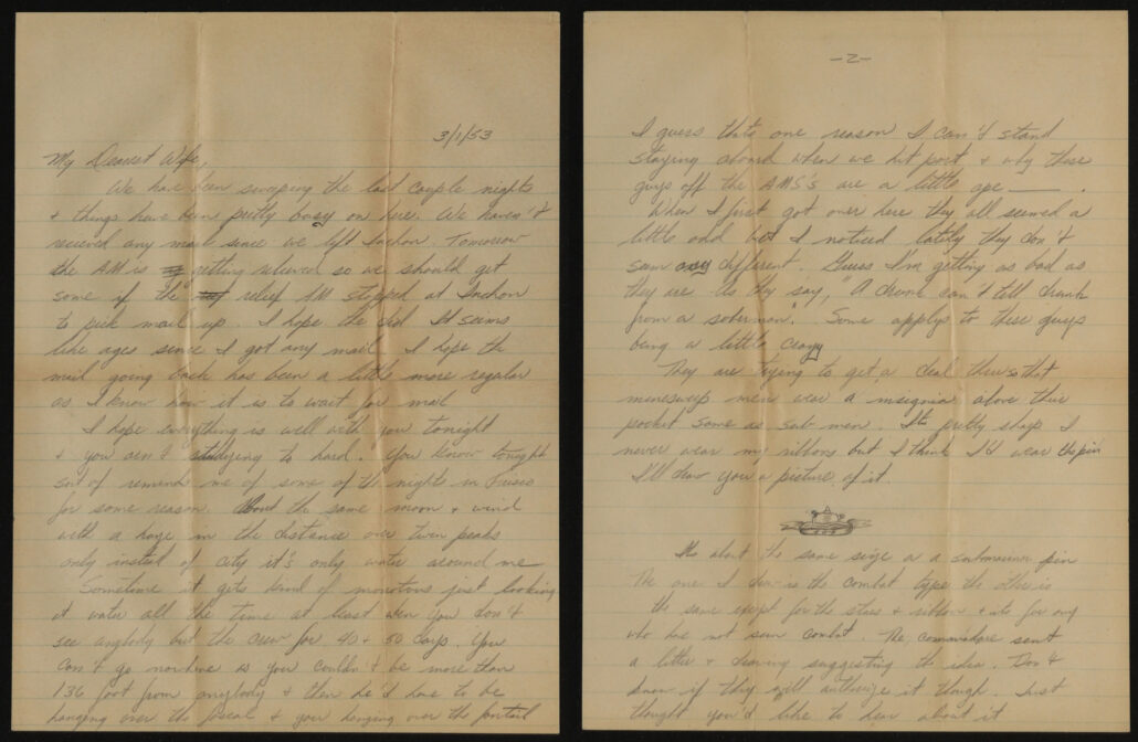 Front and back of letter