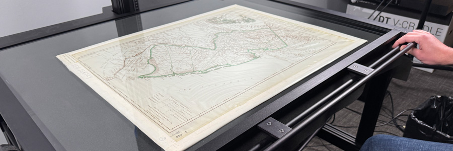 Map being scanned
