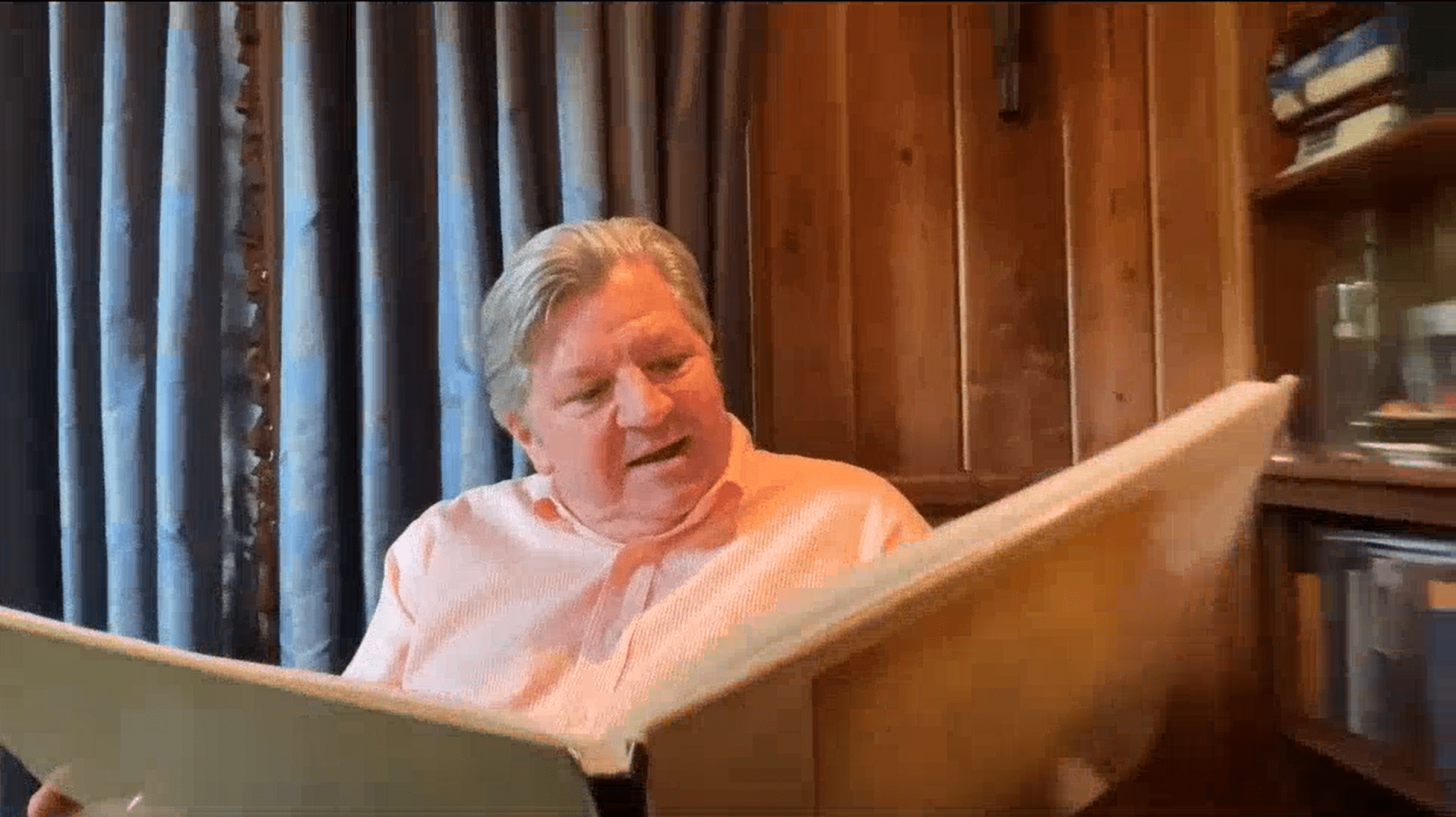 Jim Thompson reads his family legacy book