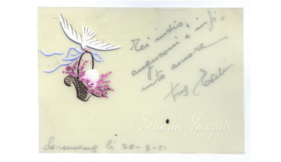 One of the cards in the Pasetti Collection